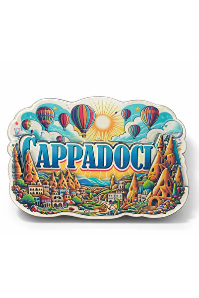 Epilons Magnet de frigider din lemn cu tematică Cappadocia Model 1