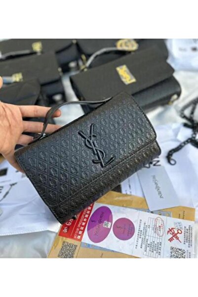 Saint Laurent Black Bag with Matte Black Logo - Luxurious and Elegant Design