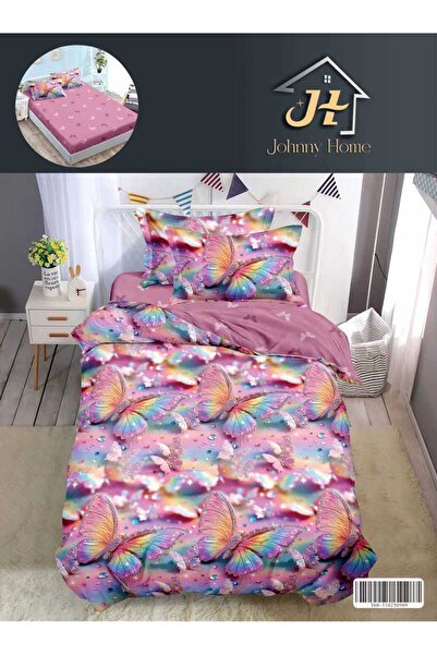 trendyhome 4-Piece Single Bed Linen, with Elastic, Fine Cotton, Modern Print