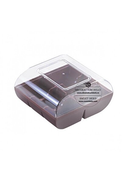 Decoratiuni Dulci Suport cu baza maro pentru 6 macarons | macado