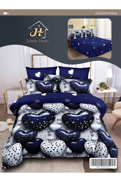 trendyhome Bed Linen, Fine Cotton, 6 Pieces, Without Elastic