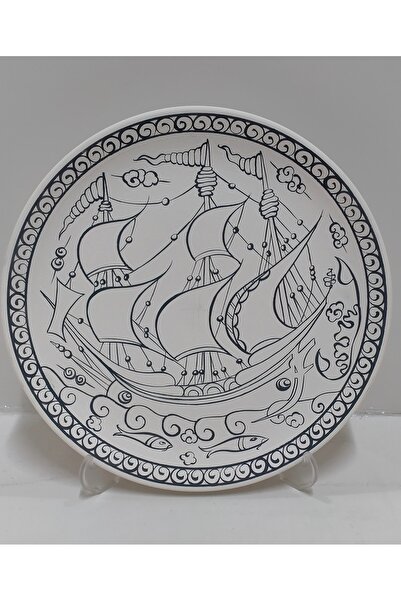 Çini İznik SiriuS 25 cm çapında Tahrirli tabak