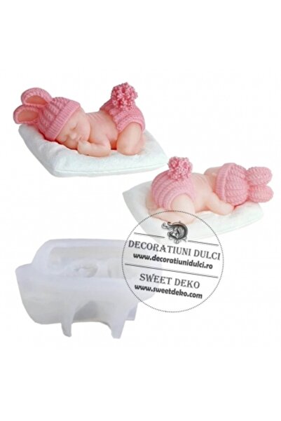 Decoratiuni Dulci Mulaj bebelus caciulita iepuras