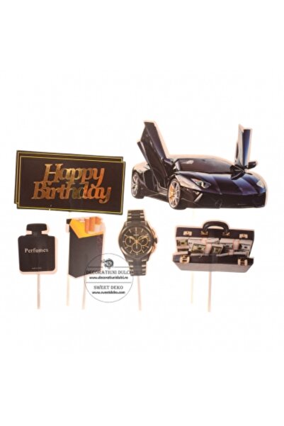 Decoratiuni Dulci Διακόσμηση tort pentru el, σετ με 6 επιφάνειες για κέικ σε ...