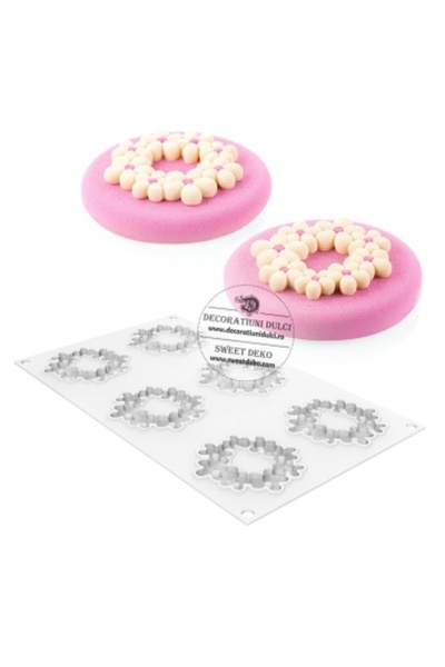 Decoratiuni Dulci Silikomart Flora 19 mulaj aranjament floricele