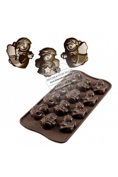 Decoratiuni Dulci Mulaj praline ciocolata ingerasi, Scg27 choco angels Siliko...