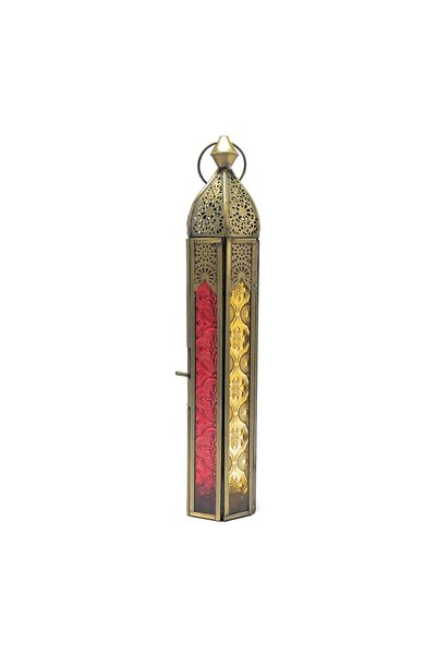 Souq DESIGNS Arabic Lantern Set of 2 – Ramadan Lanterns Fanoos Candle Holder Lantern for Eid Gift, Majlis.