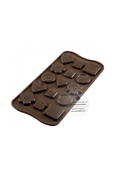 Decoratiuni Dulci Mulaj nasturasi, Scg29 choco botton Silikomart