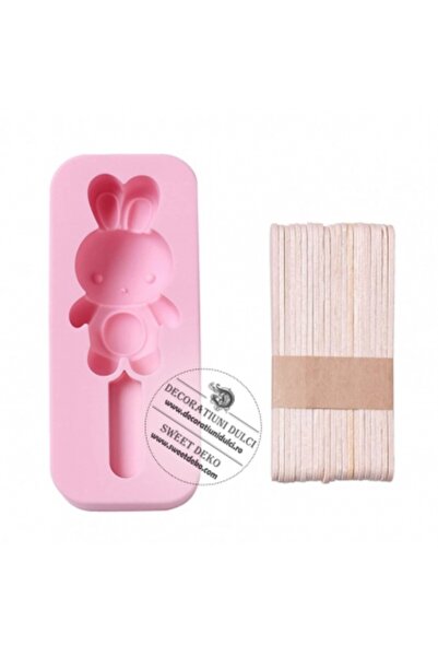 Decoratiuni Dulci Mulaj iepuras, forma cakesicles / inghetata pe bat