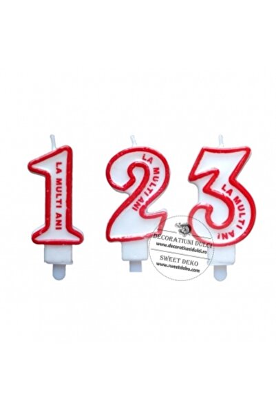 Decoratiuni Dulci Lumanari cifre, La multi ani - Cifra 1