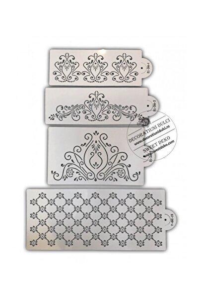 Decoratiuni Dulci Комплект от 4 шаблона за декорация на деликт
