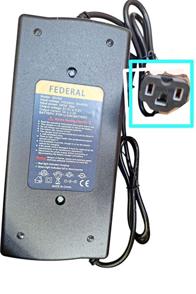 Federal Elektrik Sursă de alimentare 60 V 5 A pentru trotinete electrice City...