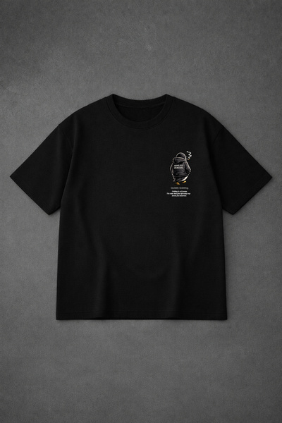 LORVEX Oversize Unisex T-Shirt 100% Cotton Comfortable Fit Essential Words Pe...