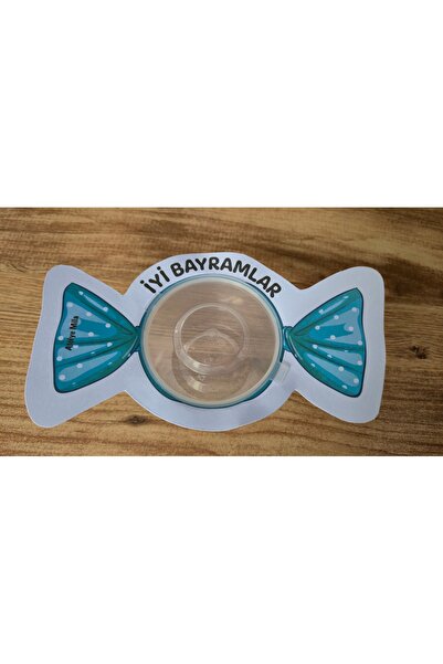 ATÖLYE MİLLA Mavi bayram şekeri kutusu konsept hediyelik 10'lu