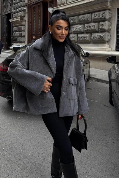 Lijuri Wide pocket thai feather coat 7139