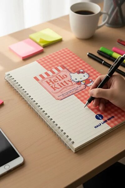 Hello Kitty Lisanslı Retro Koleksiyonu B5 PP Tel Ciltli Defter