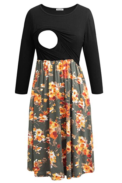 Smallshow Women's Nursing Dress, Smallshow, SVP089, 3/4 Sleeve, Comfortable, ...