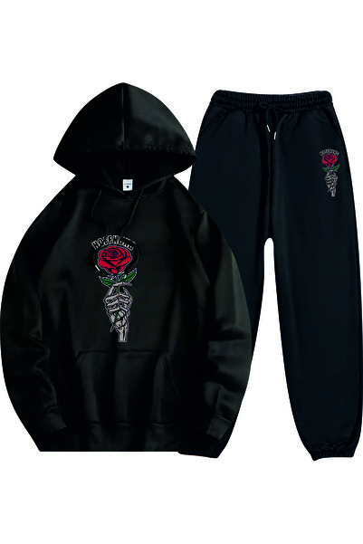 HOFFNUNG Casual Tracksuit Set Rose Outdoor Spring/Summer Full Hoodie