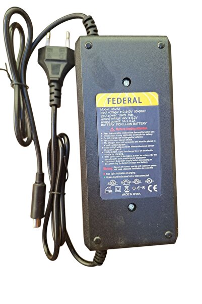 Federal Elektrik Încărcător pentru trotinetă electrică cu alimentare 36V/42V ...