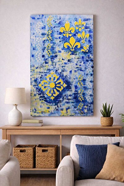 Fener 2 Ölçü; 60x90 Pouring Üzerine Dokulu Kanvas