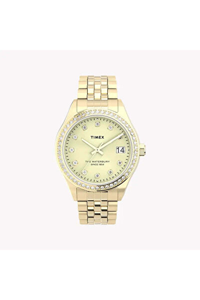 Timex Women's Gold Stainless Steel Watch, Round Dial | Tw2u53800
