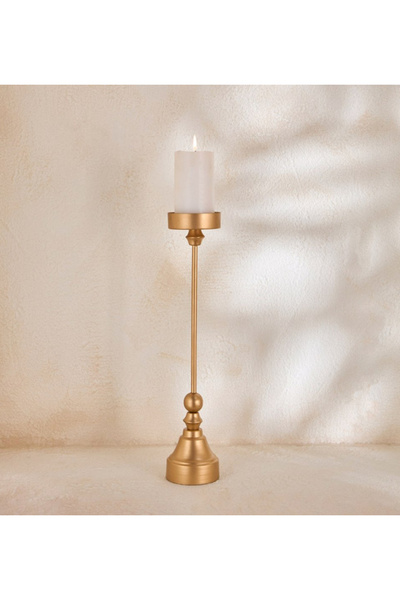 Generic Celestial Layali Noor Decorative Pillar Candleholder - 8 x 8 x 38 cm