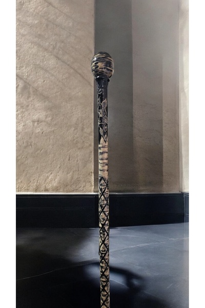 Saatistan El İşçiliği Kızılcık Ağacı Devrek Bastonu, Güç ve Zarafet Simgesi