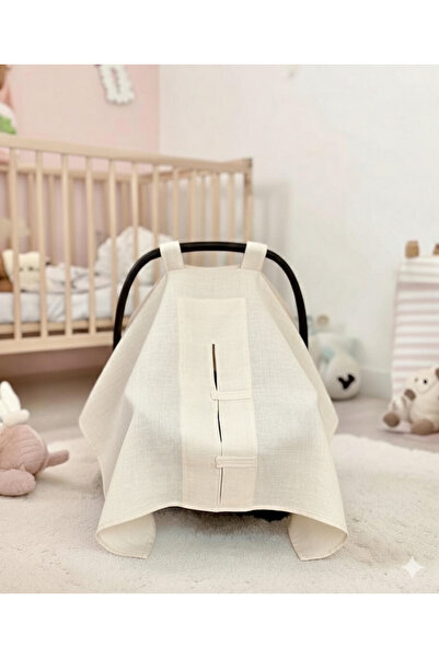 Wenaris 100% Cotton Muslin Plain Stroller Cover