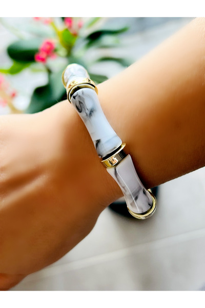ACAR TAKI Marble Patterned Rubber Bracelet Acr8694