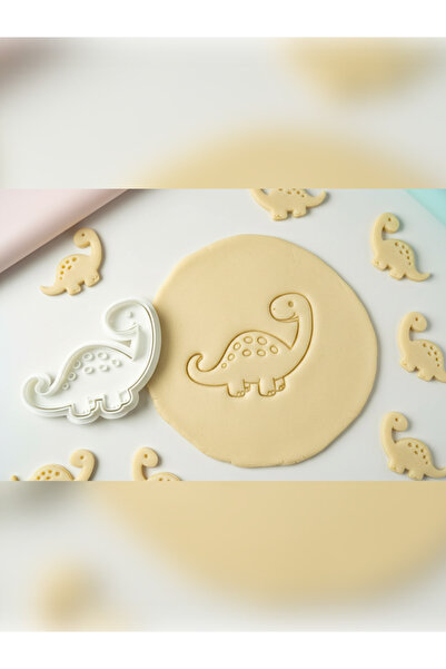 Filkorium3D قالب بسكويت على شكل ديناصور 8.3 سم - قاطع عجين بلاستيكي من مادة P...