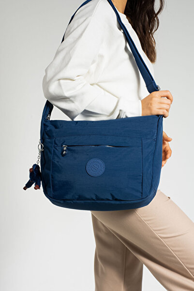 Sanmorris 3009 Women's Water-Resistant Fabric Multi-Compartment Crossbody Sch...