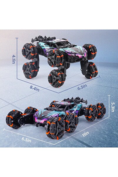 Sthxyfaith Cool 8 Wheels Hand Controlled rc Stunt Car Toys, Gesture Sensing Remote Control Age 6 7 8 9 10 11 12