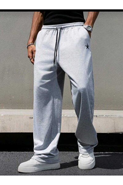 Brannd sport Brannd Man Oversize Star Print Stripe Detail Seasonal Sweatpants