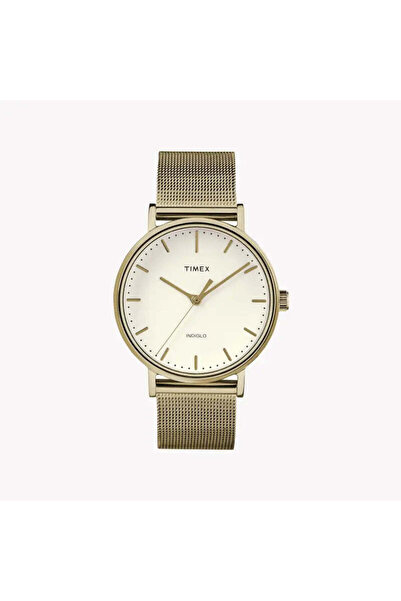Timex Women's Gold Stainless Steel Watch,Beige Dial | Tw2r26500