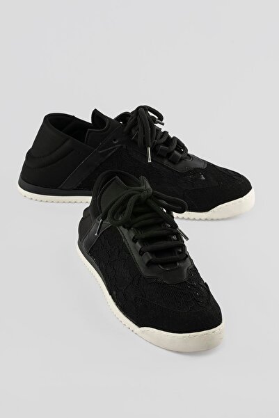 Mubiano Pantofi sport de damă cu detaliu din plasă, brodați cu flori, Floren ...