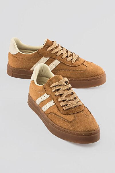 Mubiano Women's Suede Sneaker Lace-Up Sports Shoes Leron Taba