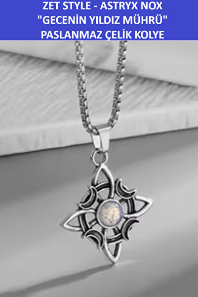 ZETCONCEPT Zet Style – قلادة من الفولاذ المقاوم للصدأ بتصميم "Crimson Aetheli...