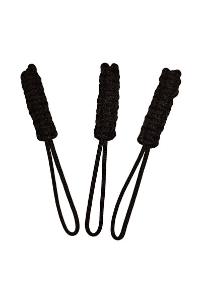 Paracord Mağazası Paracord Fermuar Çekme Aparatı Siyah 10 Adet