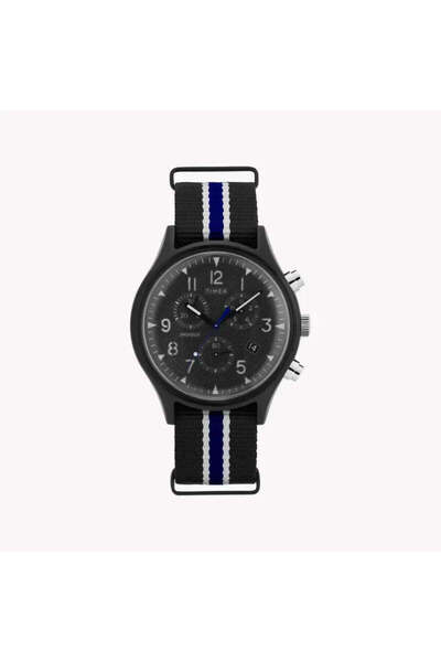 Timex Men's Black Fabric Watch, Stainless Steel Case | Tw2t29700