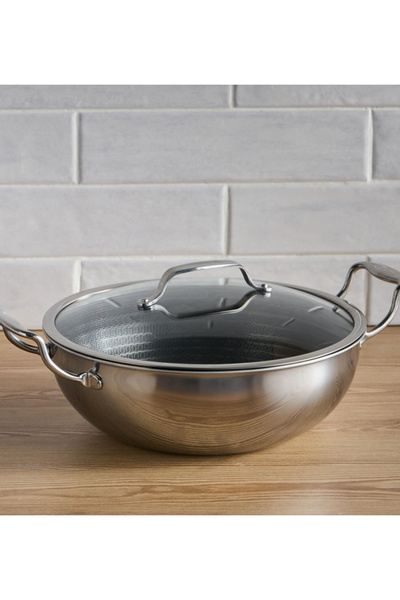 Generic Master Pro Tri-ply Stainless Steel Kadai - 28 cm