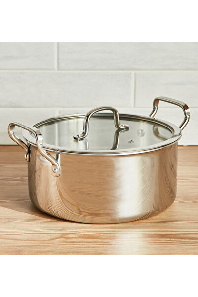 Generic Argent Tripro Tri-Ply Stainless Steel Induction Base Casserole - 24 cm