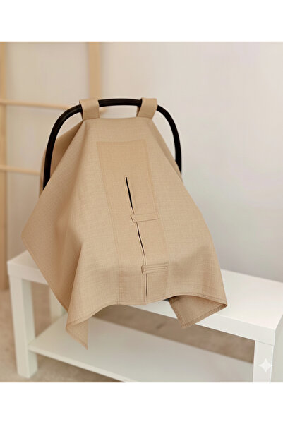 Wenaris 100% Cotton Muslin Plain Stroller Cover