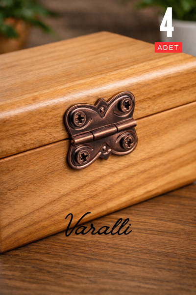 Varalli Papatya Antik Renk Menteşe Küçük Desenli Minyatür Hobi Kutu, Tesbih K...