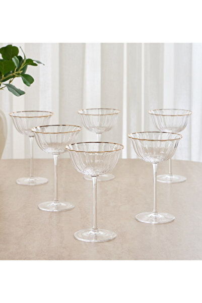 Generic Raqiya 6-Piece Coupe Glass Set - 220 ml