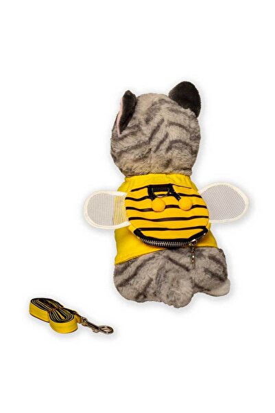 PisiMall Harness and leash "Albinuta", for pets, 30-40 cm