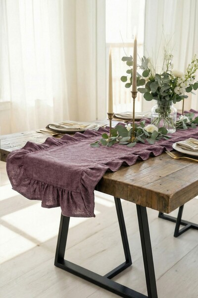 cotton maison مفرش طاولة بنمط ريفي مزخرف 40×150 سم