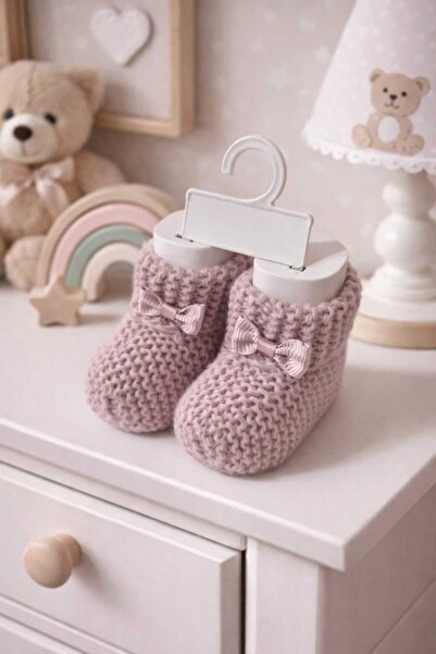 phokaia İncibaby Örgü Bebek Patik Yenidoğan Hediyelik