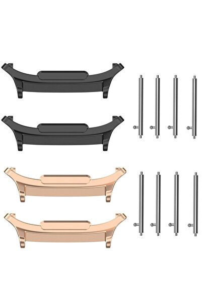 Blueshaweu Adaptor Curea Metalica, 22mm, Otel Inoxidabil, Negru + Rose Gold, ...