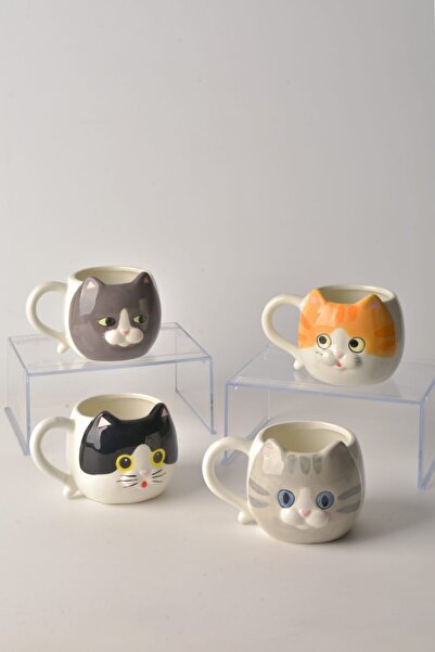 Tohana 3D KEDI FIGÜRLÜ KUPA 450 ML