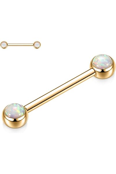 Funlas Piercing, Titanium, Violet Opal, 14G, 12mm